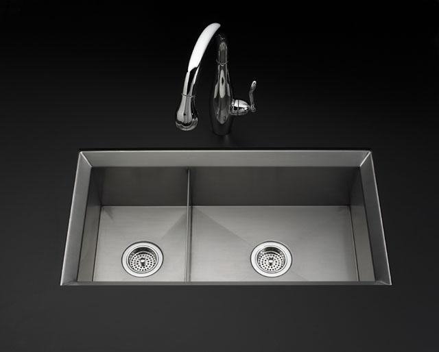 Kohler K-3389-NA; Poise (TM) 33" x 18" undercounter double-basin kitchen sink; in Not Aplicable Finish