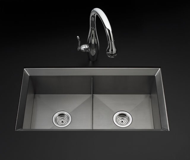 Kohler K-3388 Poise(TM) 33"" x 18"" undercounter double-basin kitchen sink