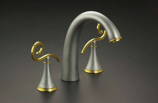 Kohler K-T614-4S Finial Art Deck-mount High-flow Bath Faucet Tri