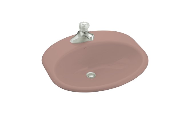 Kohler K-2929-4-45; Providence (R) self-rimming lavatory with 4"" centers; in Wild Rose; Discontinued Product