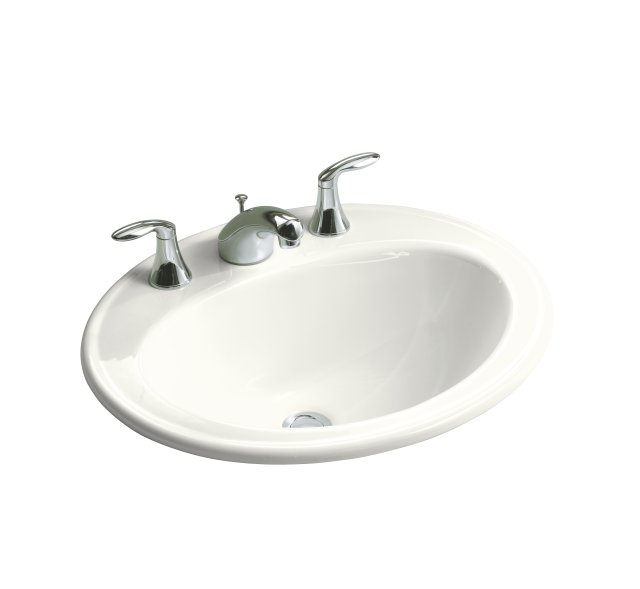 Kohler K-2196-8N Pennington(TM) self-rimming lavatory with 8"" centers and sealed overflow