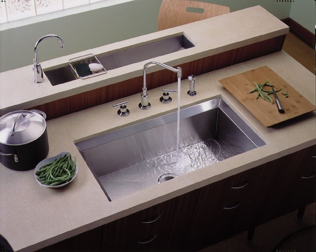 Kohler K-3387-H Poise(TM) 33"" x 18"" undercounter single basin kitchen sink with Mirror finished rim