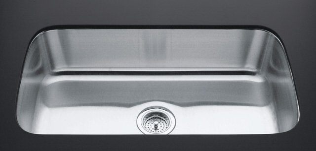 Kohler K-3183-NA; Undertone (R) extra-large undercounter kitchen sink with 7-5/8" deep basin; in Not Aplicable Finish