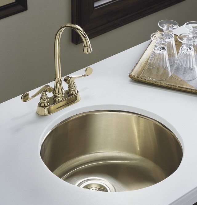 Kohler K-14302 Undertone(R) undercounter entertainment sink in Satin Bronze finish 15"" diameter