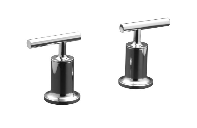Kohler K-T14429-4 Purist(R) bath- deck wall-mount high-flow bath valve trim with lever handles handles only valve not included