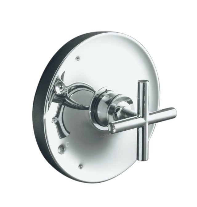 Kohler K-T14423-3-CP Purist(R)Rite-Temp(R) valve trim with crosshandle valve not included; Discontinued Product
