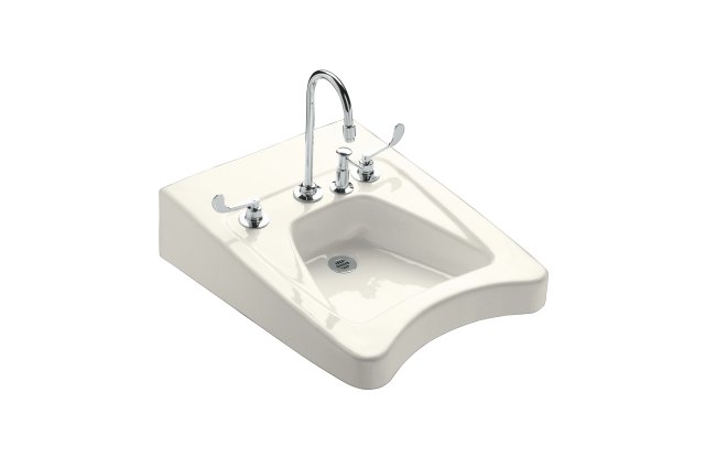 Kohler K-12634-R Morningside(TM) wheelchair lavatory with 11-1/2"" centers and soap dispenser drilling on right