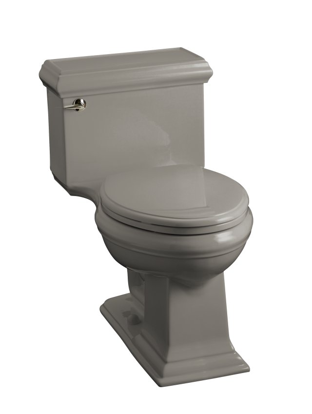 Kohler K-3451 Memoirs(R) Comfort Height(TM) elongated toilet with Classic design Glenbury(TM) Quiet-Close(TM) toilet seat with Quick-Release(TM) functionality and left-hand trip lever