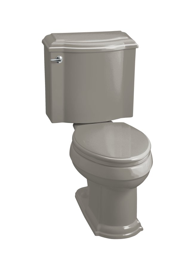 Kohler K-3457 Devonshire(R) elongated toilet with left-hand trip lever less seat