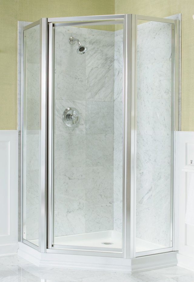 Kohler K-704517-B1 Devonshire(R) neo-angle shower enclosure with Intrex(TM) glass