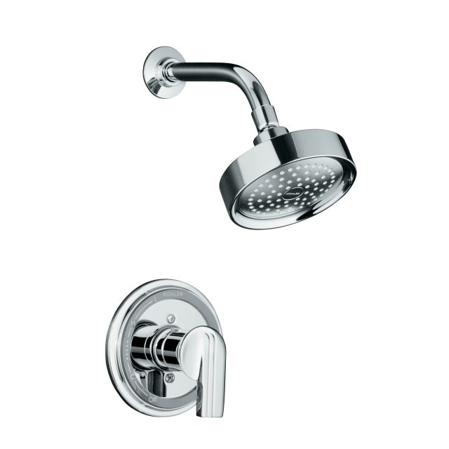 Kohler K-T8226-4A Taboret(R) Rite-Temp(R) pressure-balancing shower faucet trim with swirl lever handle valve not included