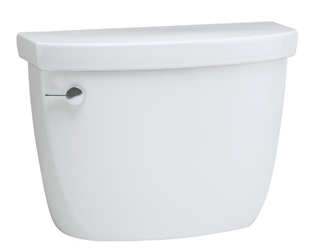 Kohler K-4634-T Cimarron(TM) toilet tank with left-hand trip lever and tank cover locks