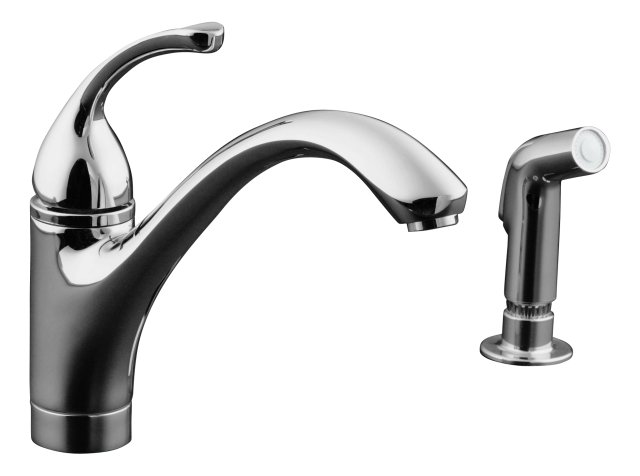 Kohler K-10416 Forte(R) single-control kitchen sink faucet with sidespray and lever handle