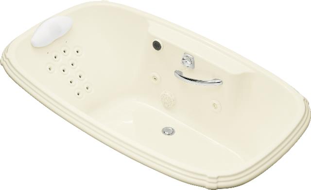 Kohler K-1457-RM-47; Portrait (R) 5.5' whirlpool with Massage Experience and right-hand pump; in Almond; Discontinued Product