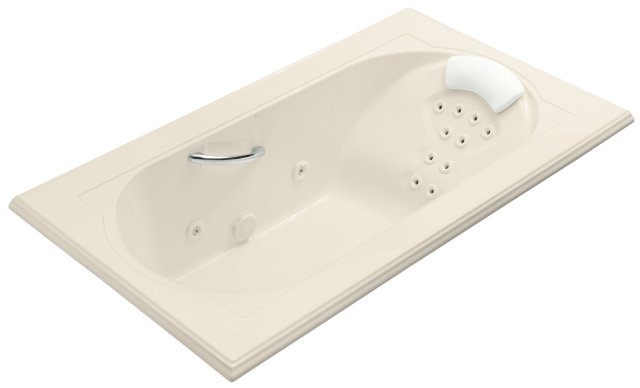 Kohler K-1418-M-47; Memoirs (R) 6' whirlpool with Massage Experience; in Almond; Discontinued Product
