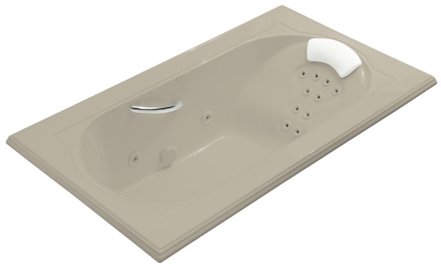 Kohler K-1418-M-G9; Memoirs (R) 6' whirlpool with Massage Experience; in Sandbar; Discontinued Product