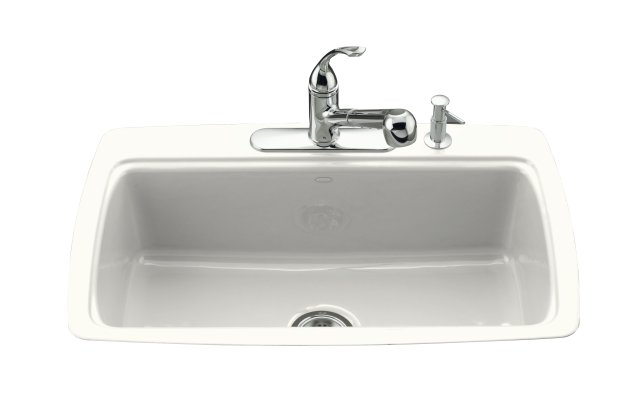 Kohler K-5864-5 Cape Dory(R) tile-in kitchen sink with five-hole faucet drilling