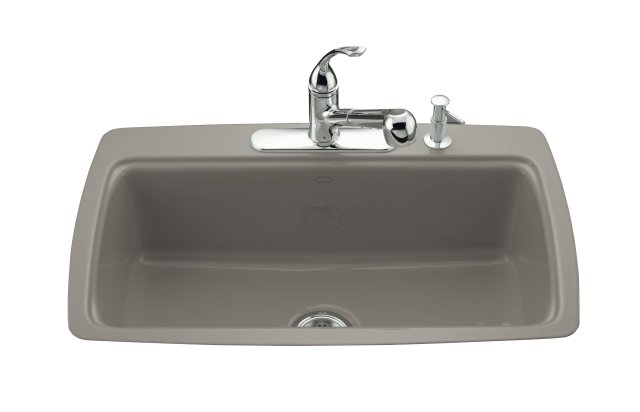Kohler K-5864-2 Cape Dory(R) tile-in kitchen sink with two-hole faucet drilling