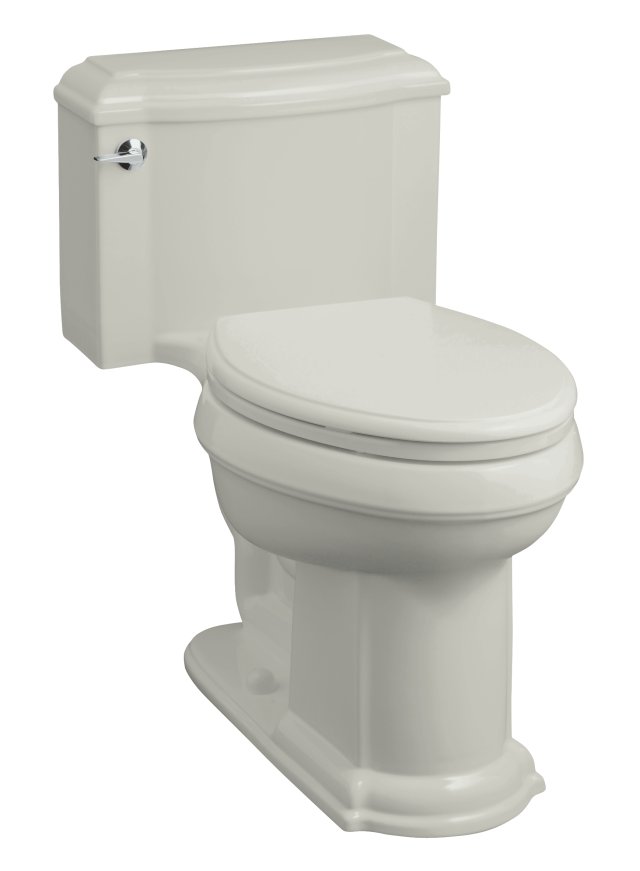 Kohler K-3488 Devonshire(R) Comfort Height(TM) one-piece elongated toilet with Glenbury(TM) Quiet-Close(TM) toilet seat with Quick-Release(TM) functionality