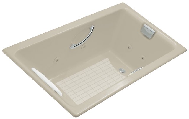 Kohler K-856-M-G9; Tea-for-Two (R) 5.5' whirlpool with Massage Experience; in Sandbar; Discontinued Product