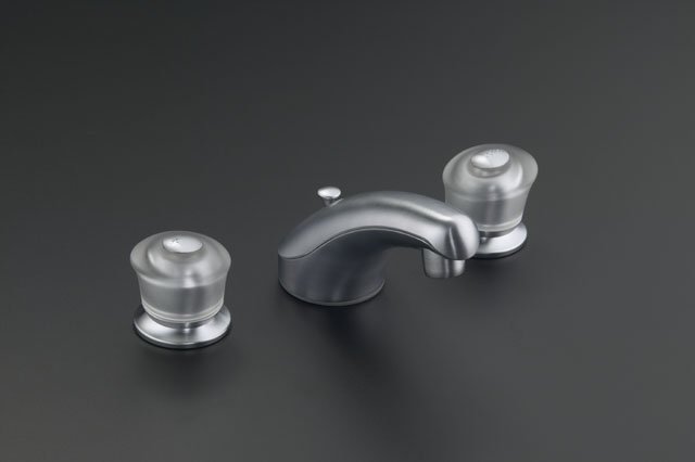 Kohler K-P15261-7 Coralais(R) widespread lavatory faucet with sculptured acrylic handles