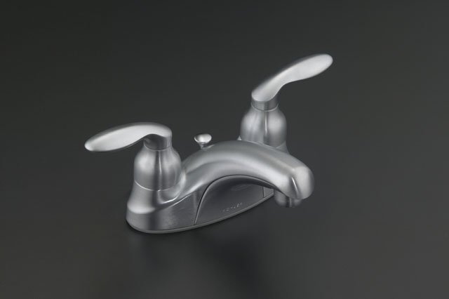 Kohler K-P15241-4 Coralais(R) centerset lavatory faucet with lever handles pop-up drain and lift rod
