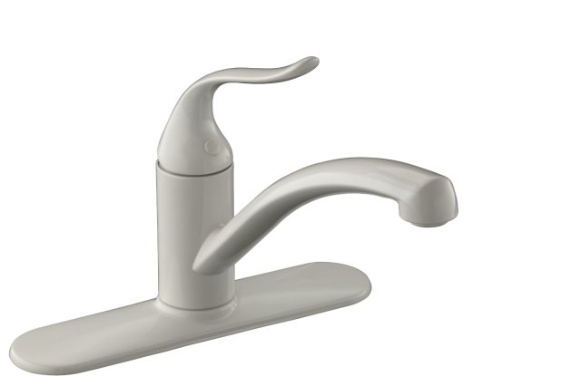 Kohler K-15071-P Coralais(R) Decorator kitchen sink faucet with escutcheon and lever handle