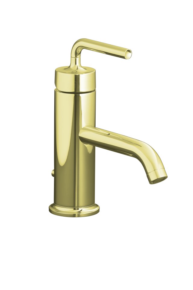 Kohler K-14402-4A Purist(R) single-control lavatory faucet with straight lever handle