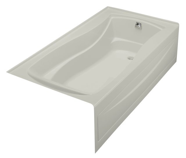 Kohler K-1257-GRA Mariposa(R) 6' BubbleMassage(TM) bath with integral apron and right-hand drain