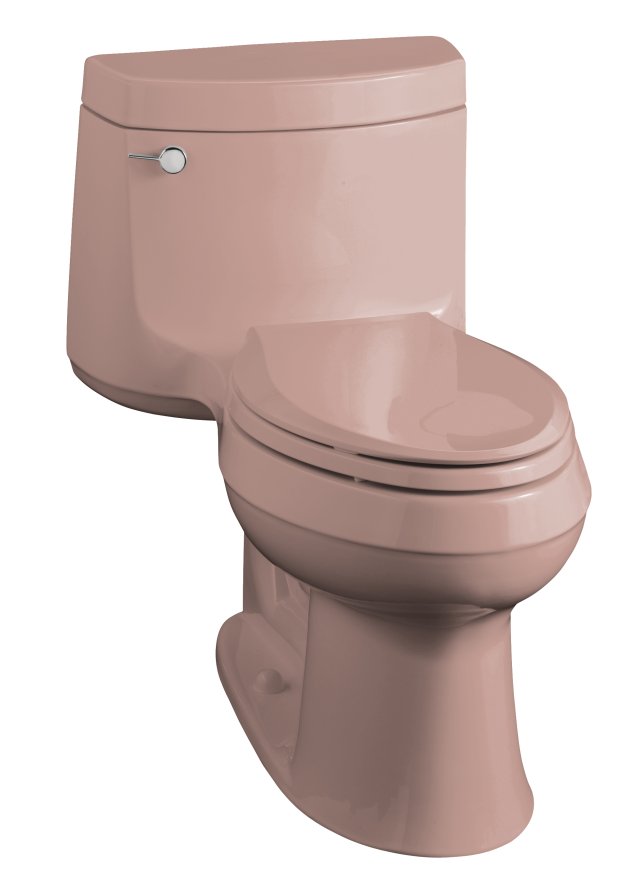 Kohler K-3489-RA Cimarron(TM) Comfort Height(TM) elongated toilet with Cachet(TM) Quiet-Close(TM) Quick-Release(TM) toilet seat and right-hand trip lever