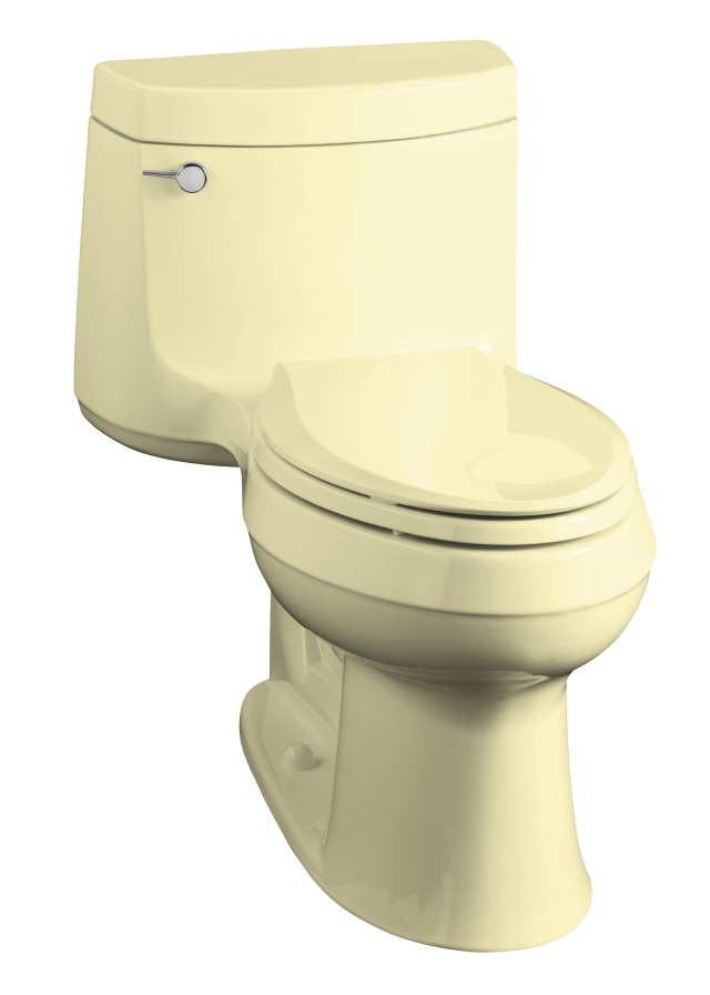 Kohler K-3489 Cimarron(TM) Comfort Height(TM) elongated toilet with Cachet(TM) Quiet-Close(TM) Quick-Release(TM) toilet seat and left-hand trip lever