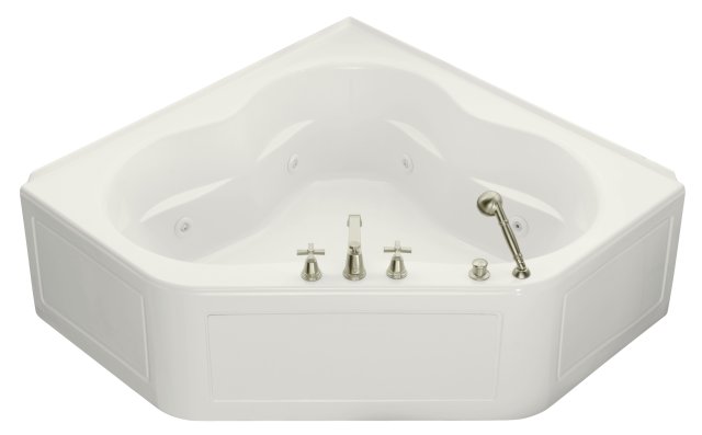 Kohler K-1160P-HL Tercet(R) whirlpool with integral apron flange and heater (CSA)