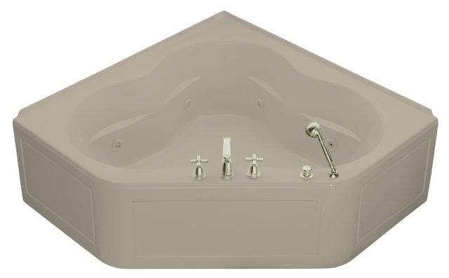 Kohler K-1160-LA Tercet(R) whirlpool with integral apron