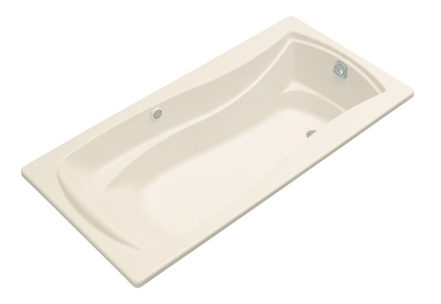 Kohler K-1257P-GRF Mariposa(R) 6' BubbleMassage(TM) bath with integral flange and right-hand drain (CSA)