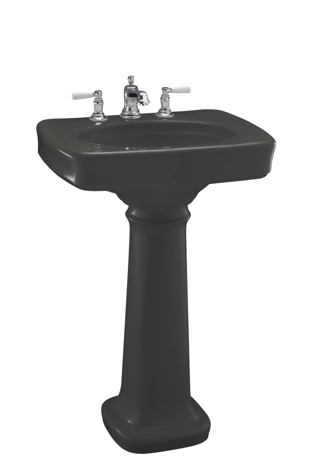 Kohler K-2338-1 Bancroft(R) pedestal lavatory with single-hole faucet drilling