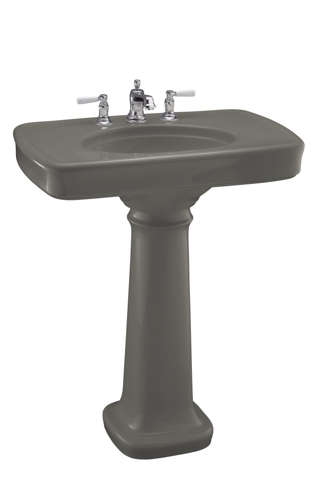 Kohler K-2347-8-K4; Bancroft (R) pedestal lavatory with centers for 8"" centers; in Cashmere; Discontinued Product