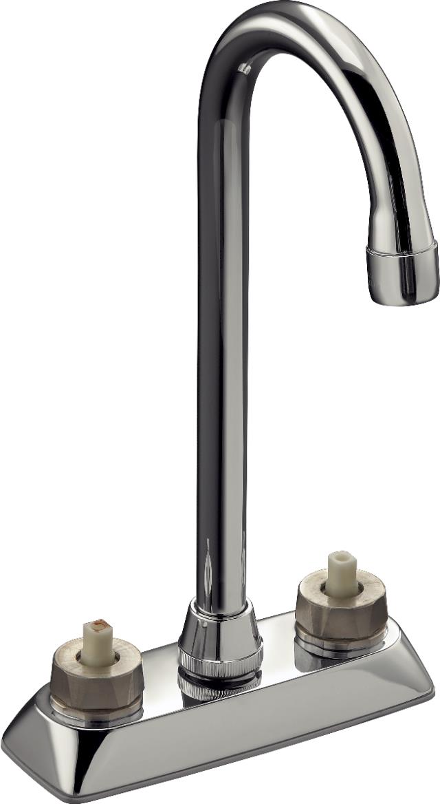 Kohler K-15840-K Coralais(R) entertainment sink faucet with 4"" gooseneck spout requires handles