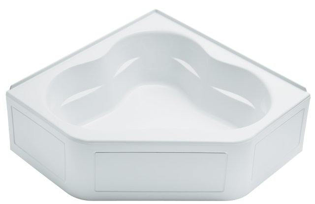 Kohler K-1160P-GLA Tercet(TM) BubbleMassage(TM) corner bath with integral apron