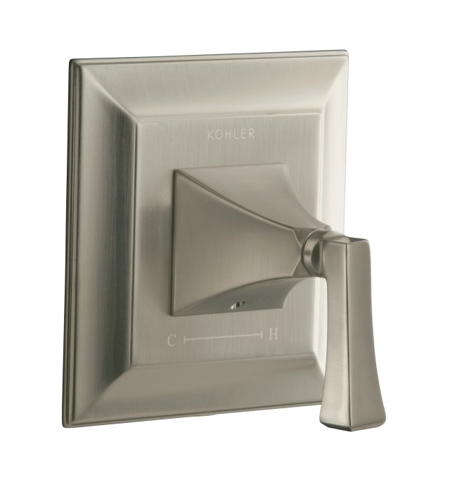 Kohler K-T10421-4V-BN; Memoirs (R) thermostatic valve trim with Stately design and Deco lever handle valve not included; in Vibrant Brushed Nickel