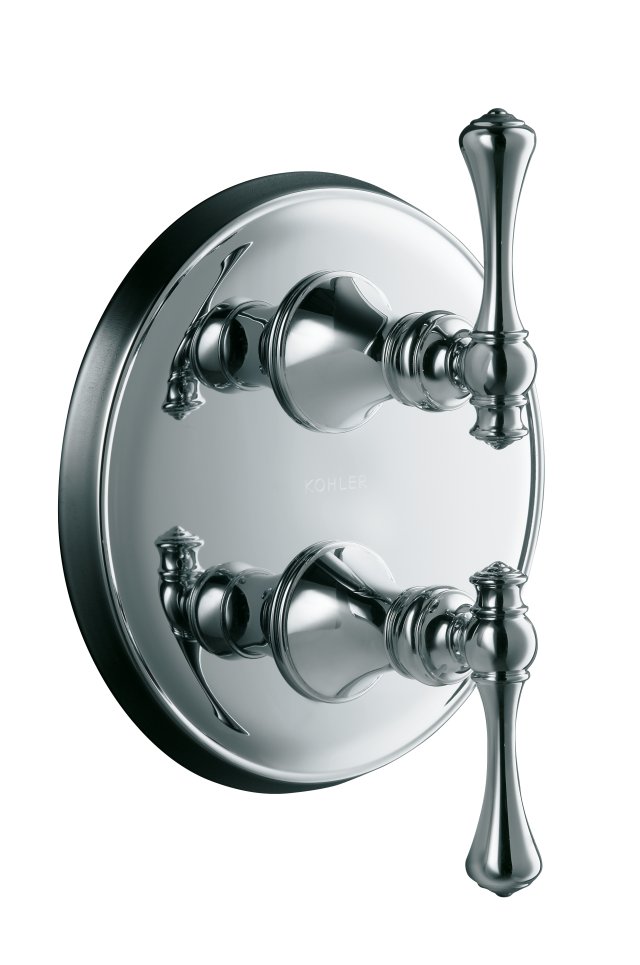 Kohler K-T16176-4A Revival(R) stacked valve trim with traditional lever handles valve not included
