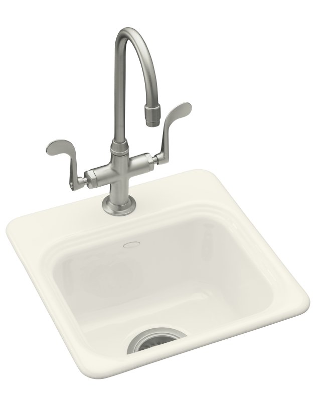 Kohler K-6579-2 Northland(TM) self-rimming entertainment sink with two-hole faucet drilling