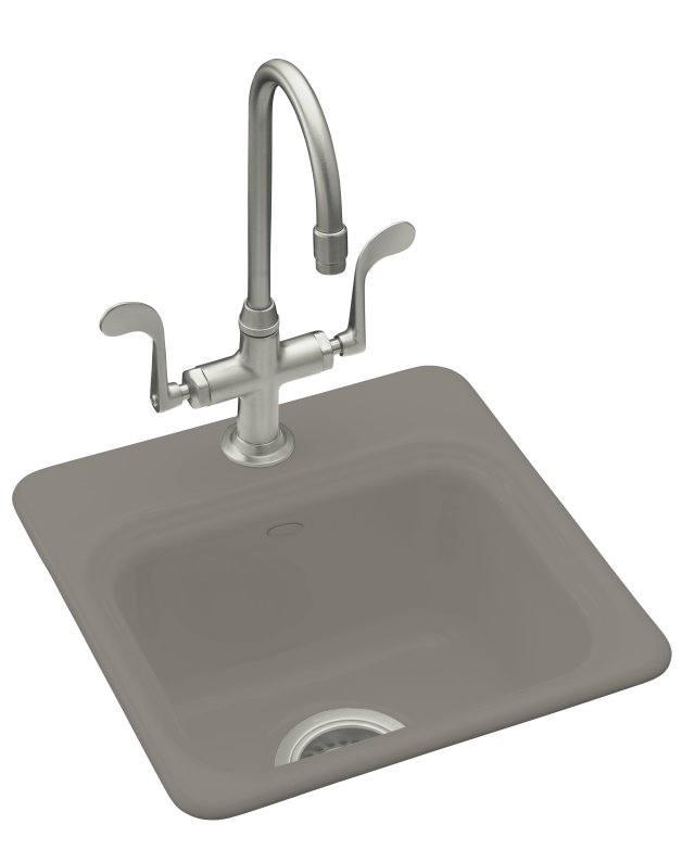 Kohler K-6579-3 Northland(TM) self-rimming entertainment sink with three-hole faucet drilling