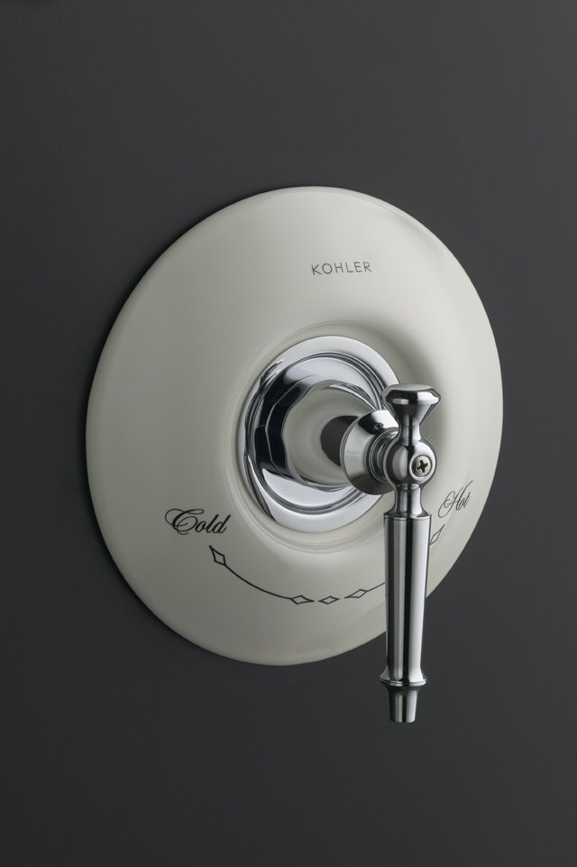 Kohler K-T10110-4 Antique(TM) thermostatic valve trim valve not included