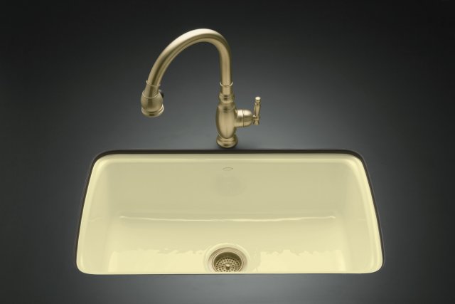 Kohler K-5864-5U Cape Dory(R) undercounter kitchen sink with five-hole oversized faucet drilling