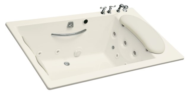 Kohler K-1360-H2-52 RiverBath(R) quadrangle whirlpool with integral fill and chromatherapy  Navy; Discontinued Product