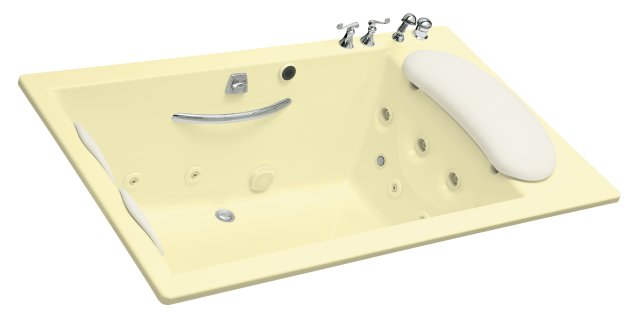 Kohler K-1360-H2-Y2 RiverBath(R) quadrangle whirlpool with integral fill and chromatherapy  Sunlight; Discontinued Product