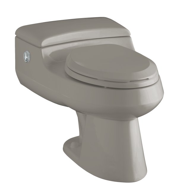 Kohler K-3393 San Raphael(TM) Comfort Height(TM) elongated one-piece toilet with Power Lite flushing technology and French Curve(R) Quiet-Close(TM) toilet seat with Quick-Release(TM) functionality