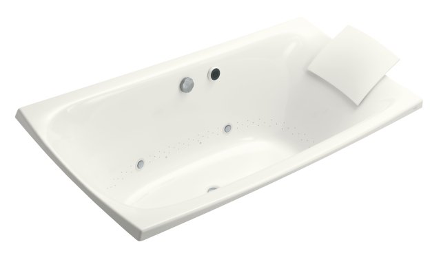 Kohler K-11343-GCR Escale(R) BubbleMassage(TM) bath with chromatherapy