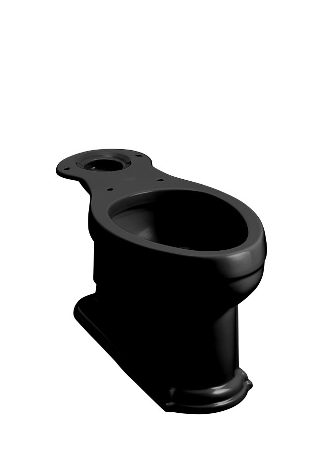 Kohler K-4288-7; Devonshire (R) Comfort Height (R) elongated toilet bowl; in Black Black; Discontinued Product