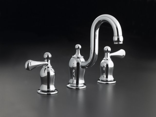 Kohler K-11551-4D Bellhaven widespread lavatory faucet with leve